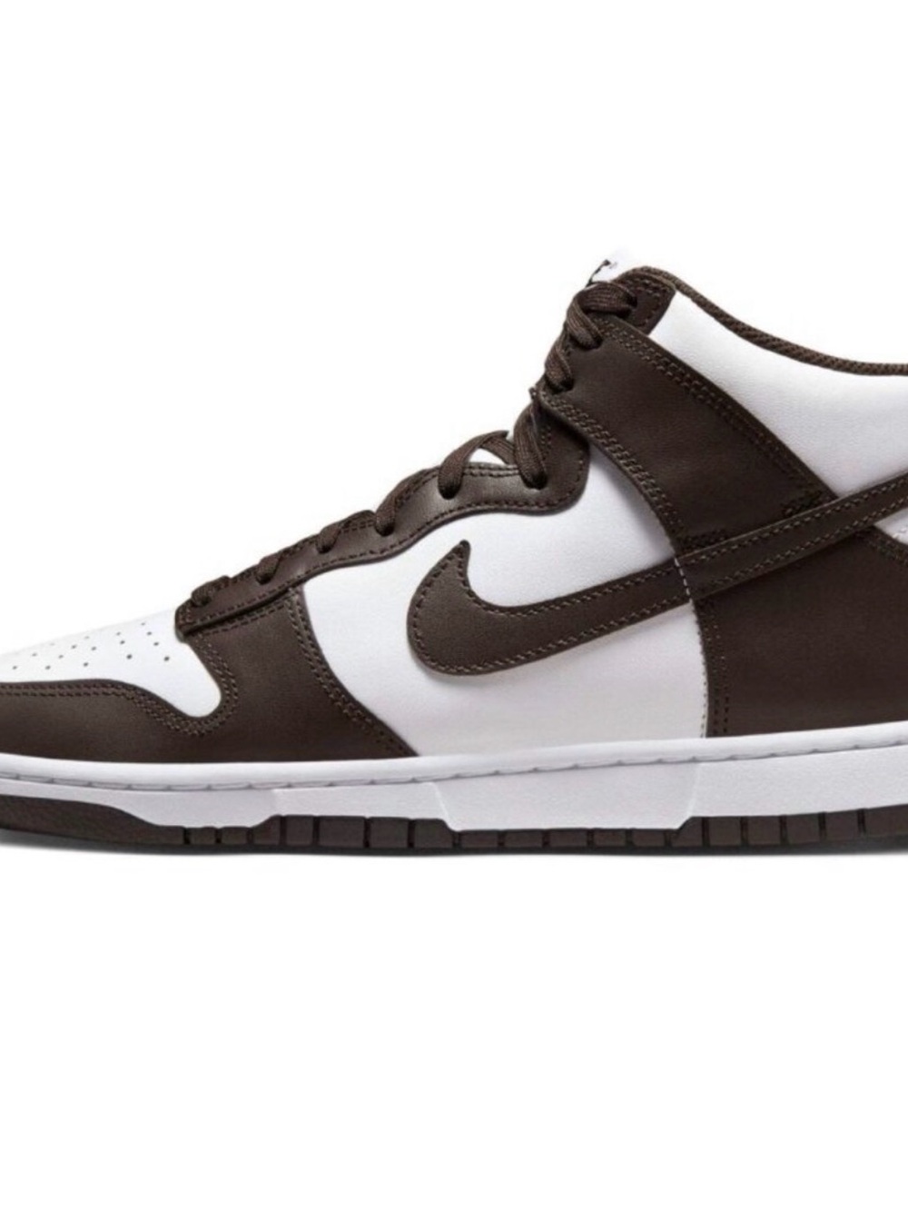 Nike Dunk Hi Retro Bttys Sneakers in White/Velvet Brown